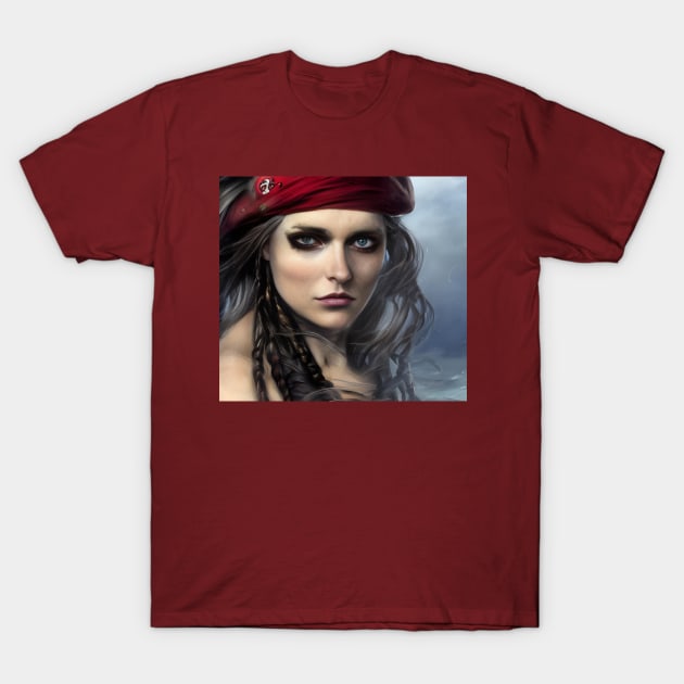 Girl Pirate Captain T-Shirt by Tuff Tees